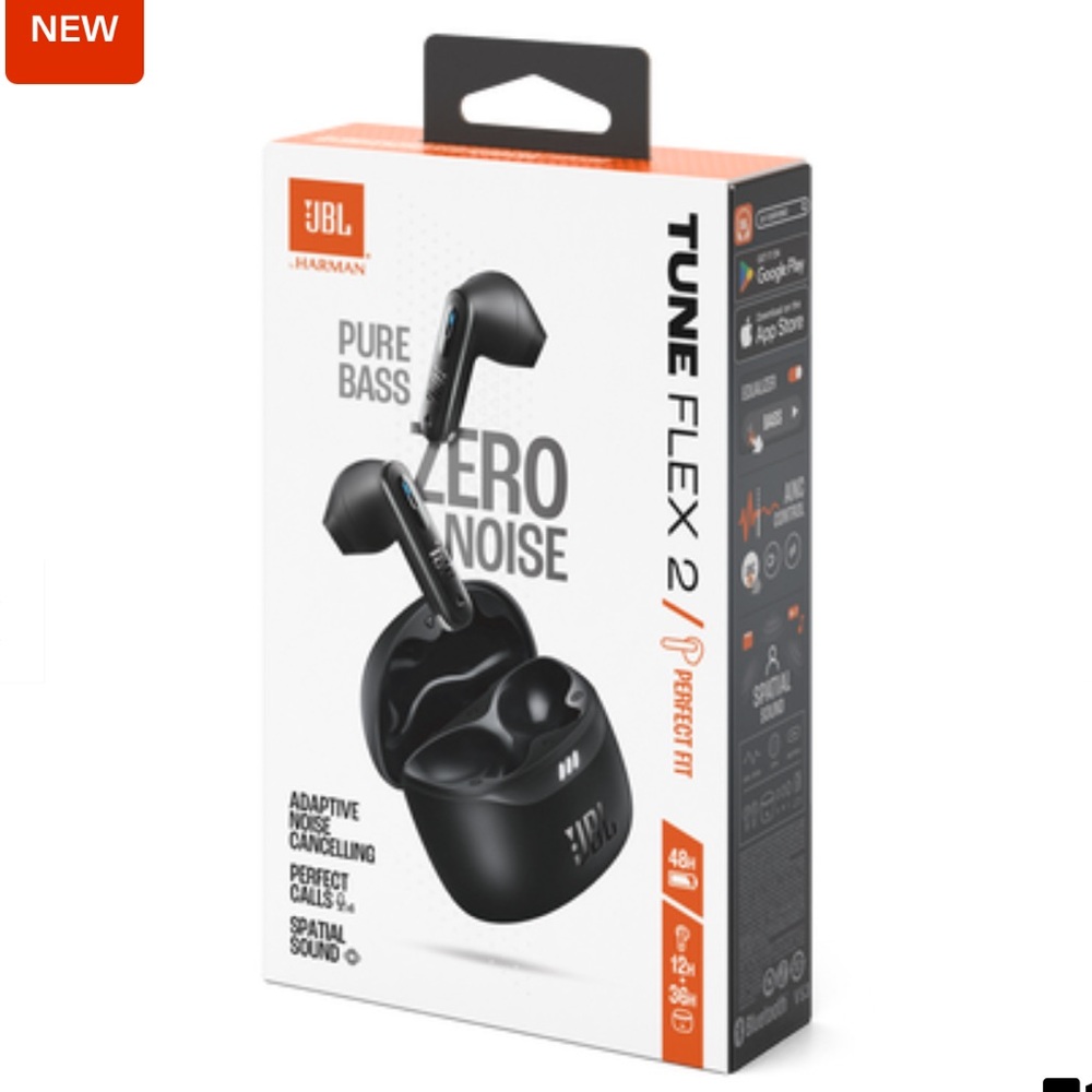 JBL Tune Flex 2 Earbuds - Black